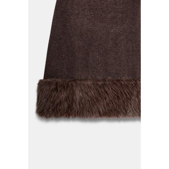 ZARA KNIT DRESS WITH FAUX FUR DETAIL - Picture 8 of 8